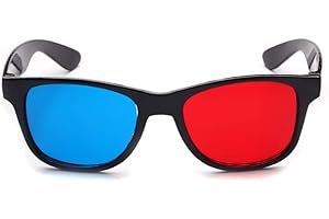 JUNFAMILEE Red and Blue 3D Glasses Universal TV Movie Dimensional Video Frame 3D Glasses DVD Game Glass 3D Style Glasses for 3D Movies Games, 3D Viewing Glasses, Light Simple Design，Televisions and Video