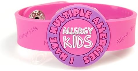 "I Have Multiple Allergies" Awareness wristband - PINK