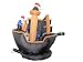 Halloween Inflatable Skeletons & Ghosts on Pirate Ship