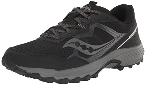 Saucony Men's Excursion TR16 Trail Running Shoe, Black/Charcoal, 7 Medium