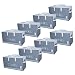 ATBAY Moving Tote Bags Extra Large Reusable Organizer Storage Bags with Zipper and Strong Handles for Clothes/Shoes/Blanket, 8PACK Gray primary