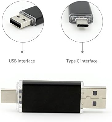 YooType High Speed USB Stick 32GB Cellphone External Memory Stick For Type C Smartphones Computer Macbook (Black)