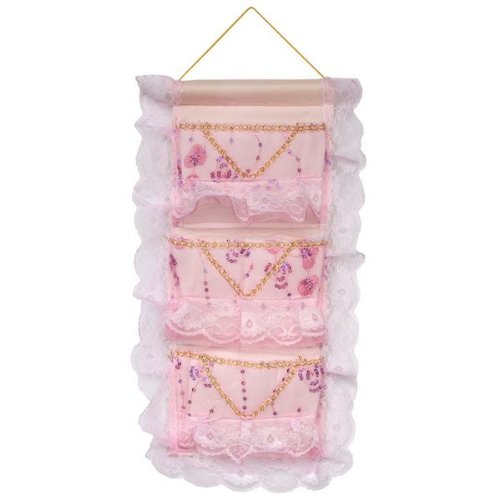 [Bud Silk] Pink Lace/Wall Hanging/Wall Organizers/Wall Baskets/Hanging Baskets (11 * 21)