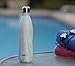 MIRA Vacuum Insulated Travel Water Bottle | Leak-Proof Double Walled Stainless Steel Cola Shape Sports Water Bottle | No Sweating, Keeps Your Drink Hot & Cold | 25 Oz (750 ml) (White Granite)