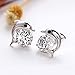 Naivo Women's Dolphin Silver Plated Crystal Rhinestone Zircon Earrings Stud Gift