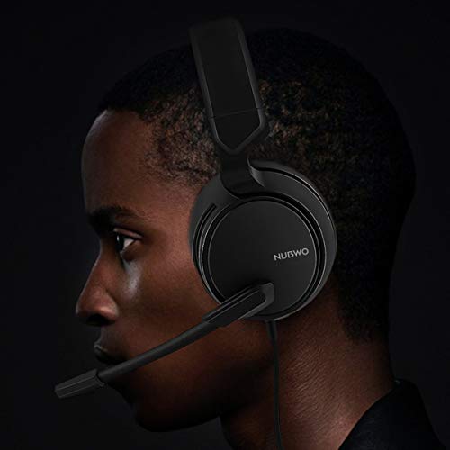 NUBWO N12 Gaming Headset for Xbox One PS4 PC with Flexible Mic Comfort Rotatable Earmuffs, Stereo Sound, Easy Volume Control for Xbox One S/X Playstation 4 Computer Laptop (Black)
