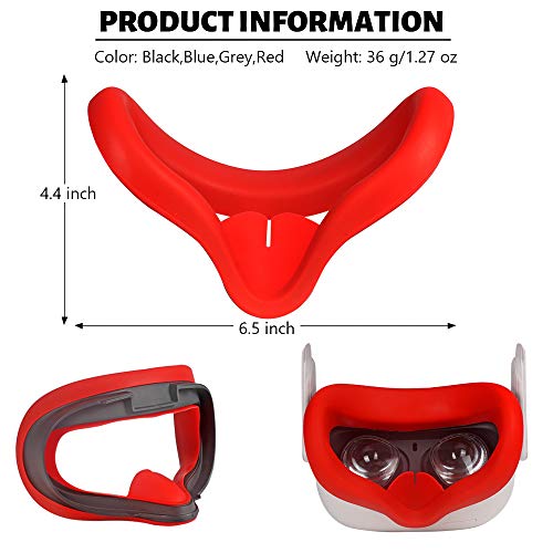 Zaracle Cover Set for Oculus Quest 2,1 Pcs Silicone Cover Eye Pad