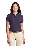 Port Authority Women's Silk Touch Polo M Eggplant