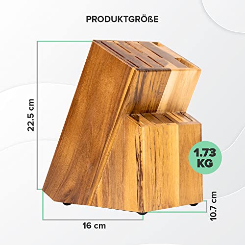 Knife Block Wood / Knife Holder Raf By Coninx | Knife Block Made Of High Quality Wood | Without Knives | (Accacia)