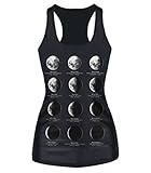 Sunsent Women's Gothic Tank Top Punk Print Vest Blouse Rock Tee Camisole