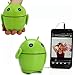 GOGroove Android Collectible Smartphone Speaker with LED Battery-Indicating Eyes , Integrated 3.5mm Auxillary Cable and High-Quality Full-Range Sound - Works with Samsung Galaxy S6 / S6 Edge , LG G3 , Motorola Moto X , Google Nexus 6 , HTC One M9 and Many More Android Smartphones *Includes Bonus Cleaning Cloth