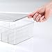 mDesign Storage Box Organizer for Vitamins, Supplements, Health Products - Set of 2, Medium Divided, Clear