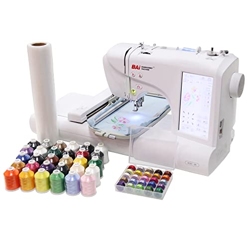 BAi Embroidery Machines Computerized For Beginners 96 Builtin Designs, Use For Home Cloting