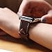 MARGE PLUS Compatible with Apple Watch Band 44mm 42mm with Case, Alligator Grain Calf Genuine Leather Strap Replacement for iWatch Series 5/4/3/2/1 Sport and Edition, Light Brown