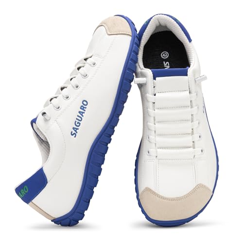 Barfußschuhe Damen Herren – Minimalistische Barfuss Sneaker, Bequem und Flexibel, Walkingschuhe mit Breiter Zehenbox und Zero Drop Sohle – Für Alltag, Arbeit, Freizeit und Reisen Blau,Gr.36
