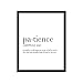 Patience definition - Unframed art print poster or greeting card
