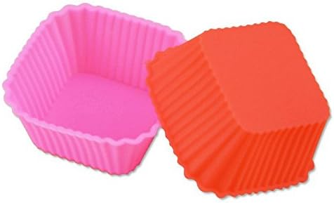HOCUS™ 12-Pack Silicone Baking Cups, Nonstick Cupcake Liners, Reusable Cupcake Cups Set in 6 Colors for Muffin, Gelatin, Snacks, Frozen Treats, Ice Cream or Chocolate Shell-lined Dessert Molds