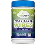 CPAP Mask Cleaning and Sanitizing Wipes, 100 Pack Unscented - Natural Formula, 100% Cotton and Biodegradable