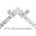 Ustellar 2 Pcs Connector Cables+2 Pcs 2-Pin 8mm Connector+2 Pcs 2-Pin L Shape Connector Kits for 3528/2835 LED Strip Lights, Gapless Strip to Strip, Cables Connect Adapter and LED Strips