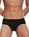 DAVID ARCHY Men's Underwear Micro Modal Soft Comfy Briefs 4 Pack (S, Black/Navy Blue)