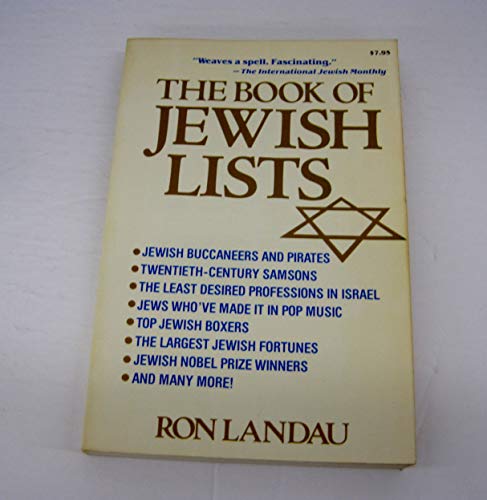 The Book of Jewish Lists by Ron Landau