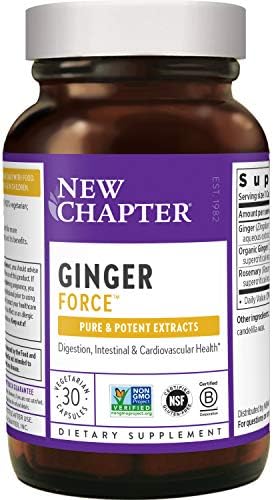 Amazon Com New Chapter Ginger Supplement Ginger Force With Supercritical Organic Ginger Non Gmo Ingredients 30 Ct Vegetarian Capsules Health Personal Care