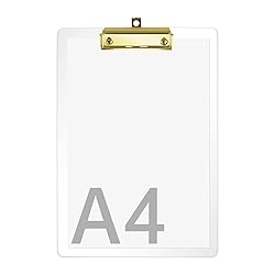 Moocci Thick Acrylic Clear Clipboards Cute