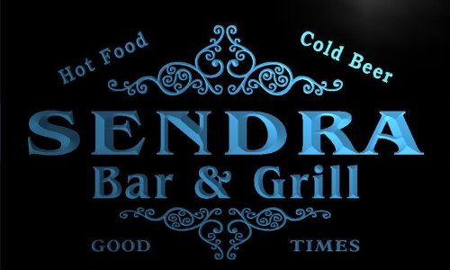 u40616-b SENDRA Family Name Bar & Grill Home Decor Neon Light Sign