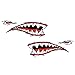 4 Pieces/Set Kayak Decals Skeleton Fish Bones Shark Teeth Mouth Canoe Fishing Boat Car Motorcycle Wall Window Laptop Stickers Graphics Accessories