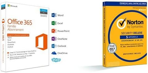 Pack Office 365 Famille Norton Security 2018 Deluxe Amazon Fr Logiciels