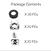 Lancher 20-Pack M6 x 16mm Screws and Cage Nuts for Server Shelf Cabinets Rack Mount Screw cage nut