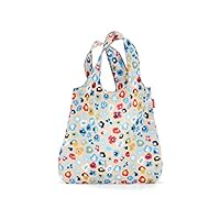 reisenthel Mini Maxi Shopper, Foldable Reusable Shopping Tote with Elastic Band, Millefleurs