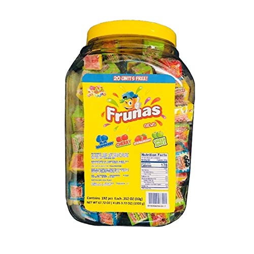 Albert's Frunas Fruit Chews Candy, 192 Count Jar