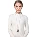 MARENJA Women's Gold Plated Crystal Long Squares Pendant Necklace, 31.5 + 2'' Extender
