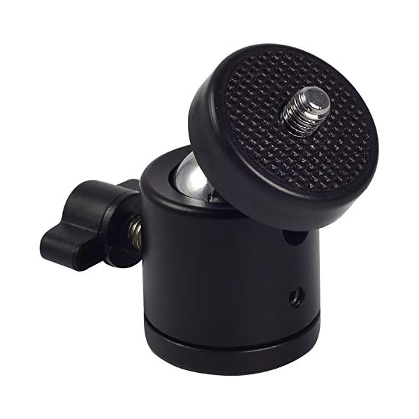 MENGS Q29 1/4" Kamera Schraube und 3/8" Stativ Schraube 360 Grad Kamera Kugelkopf mit massivem Aluminium Anzug für alle Arten von DSLR/SLR Kamera Stativ, LCD-Monitor, Blitz Licht Halter, etc – Bild 5