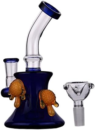 Sfanni Newest oil rigs glass bong 18 cm High 14mm Joint Size Blue bongs hookahs