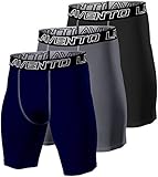 Lavento Men's 3-Pack Compression Shorts Baselayer Moisture-Wicking Active Tights