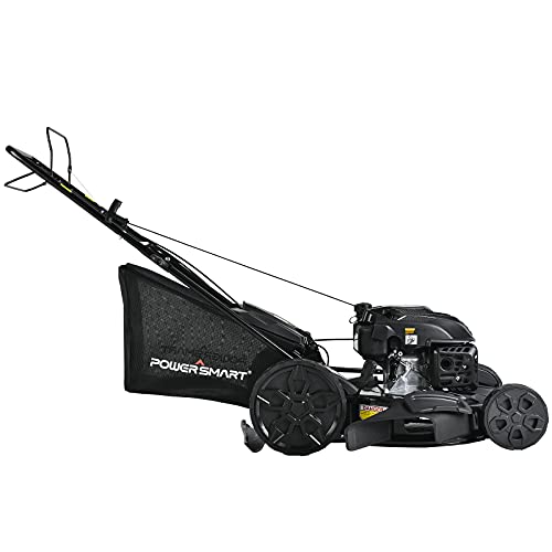 PowerSmart Lawn Mower, Gas Lawn Mower, 22inch Push Mower, 200cc Self Propelled Lawn Mower, 5
