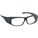 Galeton 11021 SpekZ Anti-Scratch Lenses Fit Over Safety Glasses with Rubberized Temples, Black Frame/Clear