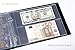 CONDORBOX Paper Money Holder Plastic Protectors Sleeves 10 Pages 20 Pockets Dollar Bill Currency Collection Supplies Protector 3.14'' x 8'' for Condorbox Binder Album