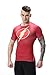 Red Plume Men's Compression T-Shirt,Sports Jogging Fitness Red Flash Man Shirt