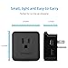 PISEN Portable AC Outlet Mini Power Strip with 2.4A 2 USB Ports 12W Mini Socket Wall Charger,Wall Adapter USB Plug Charging Ports Compatible for iPhone, IPad, Samsung Galaxys,Nexus, Tablets, Moto, LG