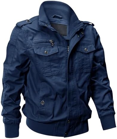 CHEXPEL Men's Thick Winter Jackets with Hood Fleece Lining Cotton