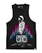 INTO THE AM Astroblaster Graphic Tank Tops for Men - Premium Summer Sleeveless Beach Fashion Men's Tank Tops (Black, Medium)