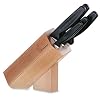 Victorinox 5-delige messenblokset, van beukenhout, groentemes, broodmes, hoogte: 24,2 cm, zwart
