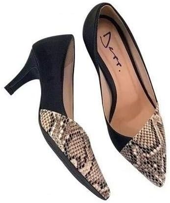 scarpin preto fosco salto baixo