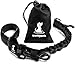 3 in 1 Short Dog Leash - Shock-Absorbing Bungee with Padded Handle - Elastic Attachment for Your Regular Leash, Control Handle, or Traffic Leash – Suitable for Medium and Large Dogs (Black New)