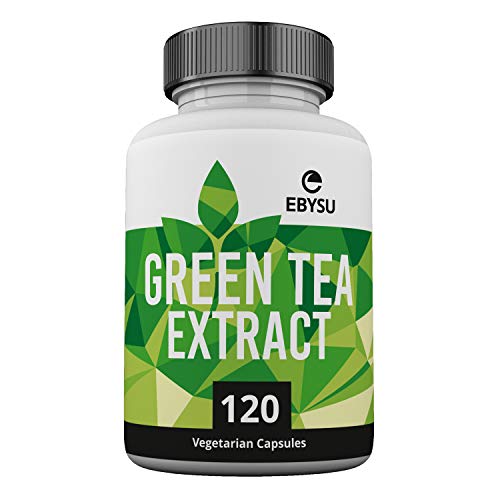 EBYSU Green Tea Extract - 120 Day Supply - 500mg Vegan Capsules with ECGC for Energy Boost & Weight Loss - Made in USA, Non GMO Supplement Pills