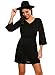 Finejo Women's Sexy V Neck Backless Short Dress Above Knee Dresses
