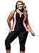 ZKESS Womens Plus Size Zipper Rash Guard Surfing Swimsuits Sleeveless Color Block Swim Tank Tops Capri Legging Pant Swims Bottom 2PCS Bathing Suits Wet Set Black XXXL
